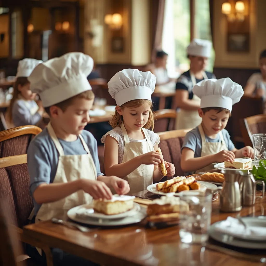 Kids baking class and etiquette workshop at Casa Lenzi restaurant