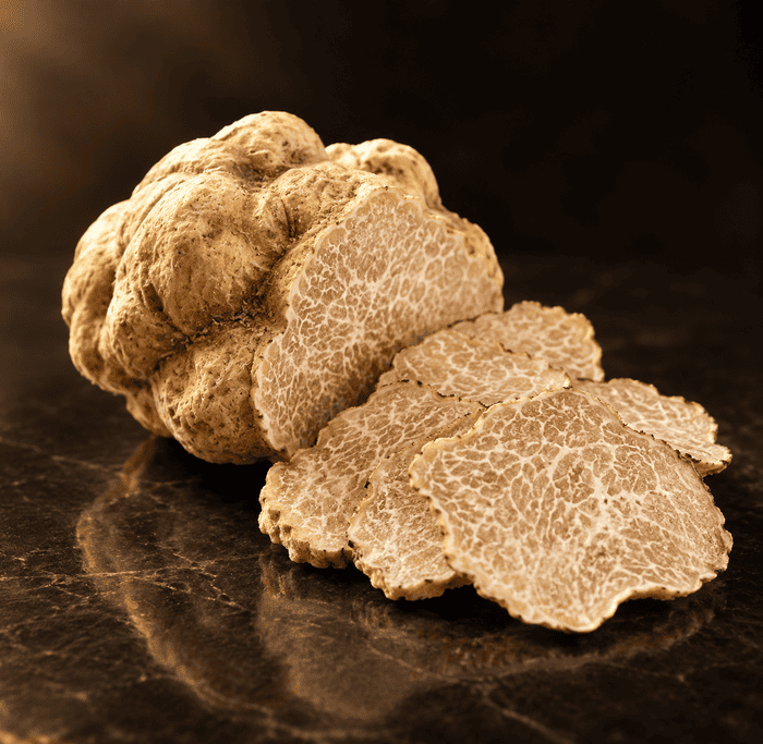 Luxurious White Truffle and Marbled Slices